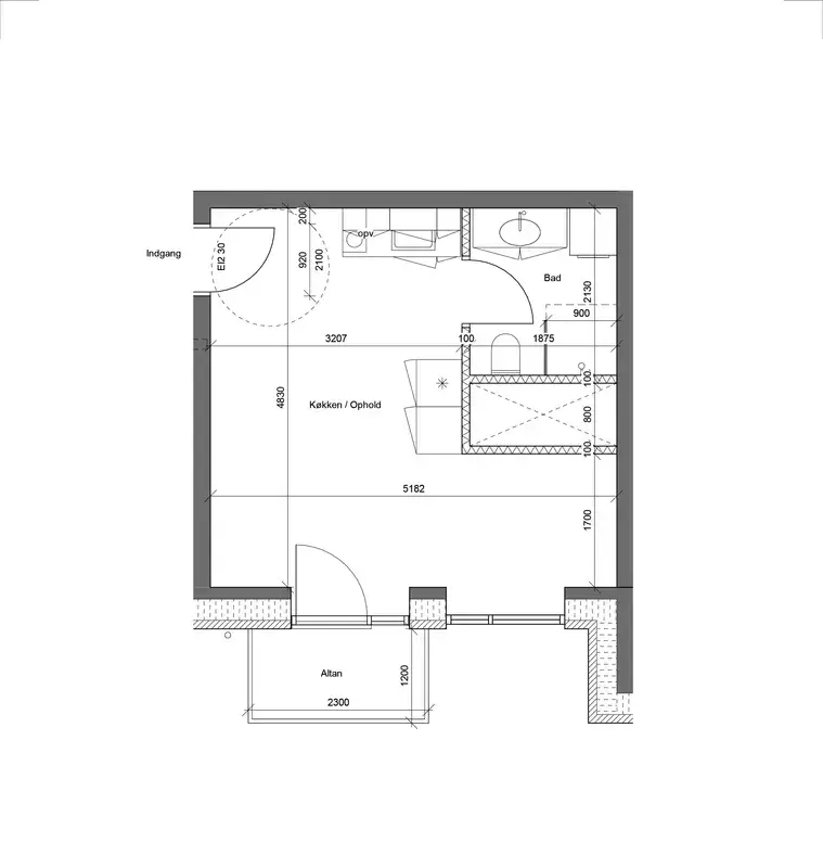 Plantegning af Bytoften 29, 1. 1