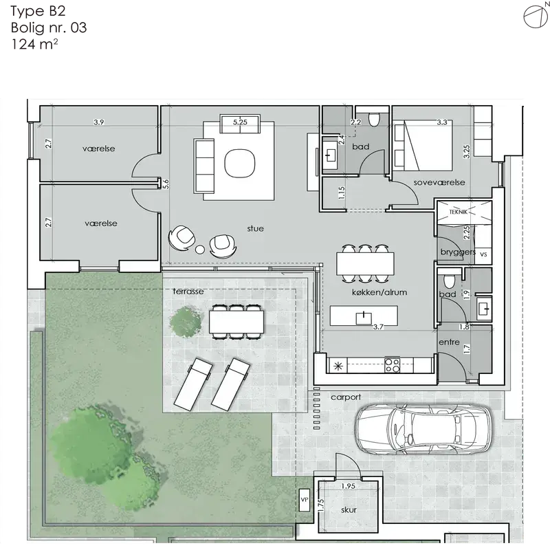Plantegning af Danehøje 14B